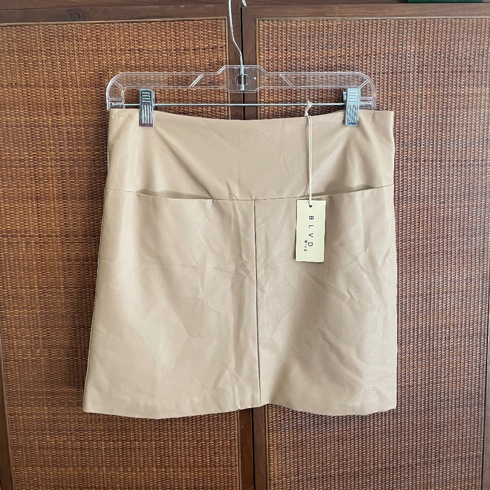 BLVD faux leather skirt